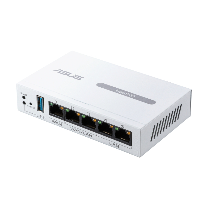 ASUS router ExpertWiFi Gigabit Ethernet Blanco Imagen del router ASUS ExpertWiFi EBG15 con conexión Gigabit Ethernet en color blanco, SKU: EBG15