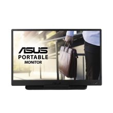 Monitor portátil ASUS ZenScreen MB165B de 15.6 pulgadas con resolución 1366 x 768 píxeles, ideal para viaje o segunda pantalla, SKU MB165B