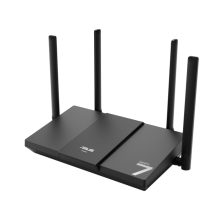 Router inalámbrico ASUS RT-BE50 BE3600 de doble banda (2.4 GHz y 5 GHz) en color negro, modelo 90IG09U0-MO3S00