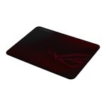 Imagen de la alfombrilla de ratón para juegos ASUS ROG Scabbard II en color rojo, SKU 90MP02H0-BPUA00. Ideal para gamers, con superficie duradera y resistente al agua.