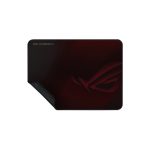 Imagen de la alfombrilla de ratón para juegos ASUS ROG Scabbard II en color rojo, SKU 90MP02H0-BPUA00. Ideal para gamers, con superficie duradera y resistente al agua.