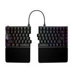 Teclado ASUS ROG Falcata para juegos con conexiones USB, RF Wireless y Bluetooth en color negro. SKU 90MP043H-BKUA20