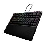 Teclado ASUS ROG Falcata para juegos con conexiones USB, RF Wireless y Bluetooth en color negro. SKU 90MP043H-BKUA20