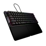 Teclado ASUS ROG Falcata para juegos con conexiones USB, RF Wireless y Bluetooth en color negro. SKU 90MP043H-BKUA20