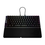Teclado ASUS ROG Falcata para juegos con conexiones USB, RF Wireless y Bluetooth en color negro. SKU 90MP043H-BKUA20