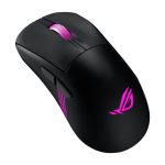 Imagen del ratón ASUS ROG Keris II Origin, diseñado para juegos, con conectividad RF Wireless, Bluetooth y USB Type-A y una resolución óptica de 42000 DPI. SKU: 90MP04A0-BMUA00