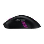 Imagen del ratón ASUS ROG Keris II Origin, diseñado para juegos, con conectividad RF Wireless, Bluetooth y USB Type-A y una resolución óptica de 42000 DPI. SKU: 90MP04A0-BMUA00