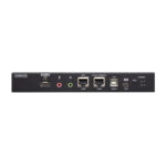 Imagen del interruptor KVM ATEN modelo CN9850-AT-G en color negro con soporte remoto para gestión eficiente