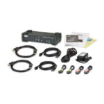 Imagen del switch ATEN KVMP DisplayPort 4K con USB 3.0 de 2 puertos, cables incluidos, SKU CS1922-AT-G