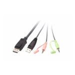 ATEN Switch KVM formato cable con DisplayPort y USB de 2 puertos, incluye selector remoto de puerto, modelo CS22DP-AT