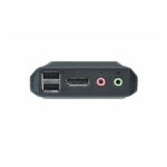 ATEN Switch KVM formato cable con DisplayPort y USB de 2 puertos, incluye selector remoto de puerto, modelo CS22DP-AT