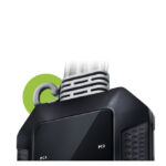 Imagen del ATEN Switch KVM USB 4K HDMI de 2 puertos con cable y selector de puerto remoto, SKU CS22H-AT. Permite controlar dos computadoras con un solo teclado y mouse.