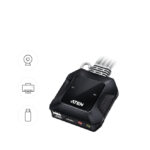 ATEN Switch KVM en formato cable híbrido DisplayPort de 2 puertos USB-C, modelo CS52DP-AT