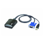 Imagen del interruptor KVM ATEN CV211CP-AT en color negro con puerto USB y HDMI. SKU: CV211CP-AT