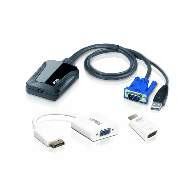 ATEN interruptor KVM con puerto USB y HDMI Imagen del interruptor KVM ATEN CV211CP-AT en color negro con puerto USB y HDMI. SKU: CV211CP-AT