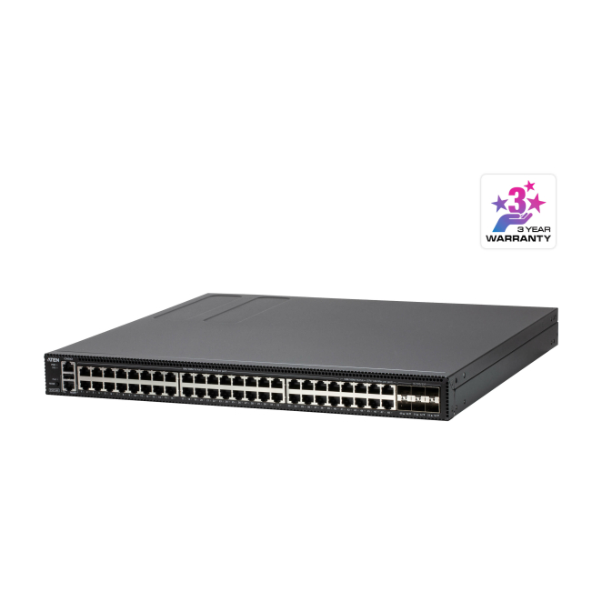 ATEN Conmutador gestionado Ethernet Gigabit de capa 2+ de 54 puertos con PoE 1 ATEN Conmutador gestionado Ethernet Gigabit de capa 2+ de 54 puertos con PoE