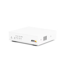 Axis switch no administrado modelo 02101-002, Fast Ethernet 10/100, con soporte PoE y diseño en color blanco