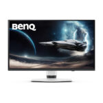 Pantalla BenQ EX271UZ OLED 4K Ultra HD de 26.5 pulgadas, resolución 3840 x 2160 píxeles, SKU 9H.LP2LA.TBE, en colores negro y blanco