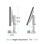 Monitor BenQ MA270UP de 27 pulgadas con resolución 4K Ultra HD en color blanco, SKU 9H.LP8LB.QBE