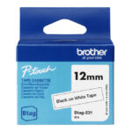 Brother BTAG-231 cinta para impresora de etiquetas, color negro sobre blanco, SKU BTAG231