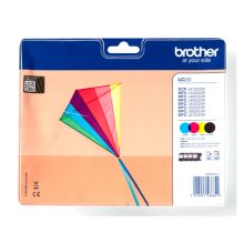 Imagen del Brother LC-223VALBP cartucho de tinta original de 4 piezas en colores Negro, Cian, Magenta y Amarillo. SKU: LC223VALBP