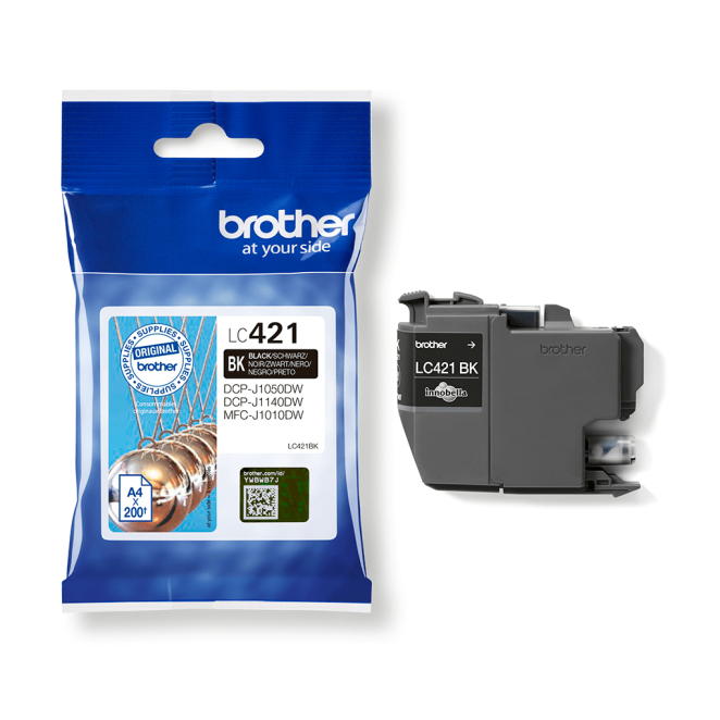 Brother LC421BK cartucho de tinta 1 pieza(s) Original Negro 5 Brother LC421BK impresiones de alta calidad y durabilidad