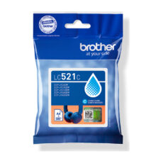 Brother LC521C cartucho de tinta original de color cian en presentación de 1 pieza, SKU LC521C