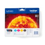 Brother LC980VALBP cartucho de tinta original en cuatro colores que incluyen negro, cian, magenta y amarillo. SKU: LC980VALBP