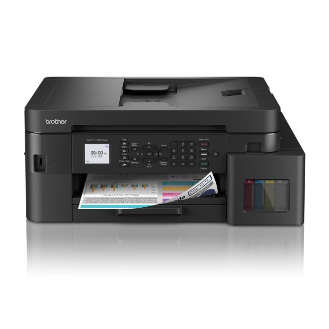 Brother MFC-T930DW impresora multifunción Wifi con alta resolución de 6000 x 1200 DPI Brother MFC-T930DW impresora multifunción de Inyección de tinta, formato A4, 6000 x 1200 DPI, 30 ppm, Wifi. SKU: MFCT930DWYJ1