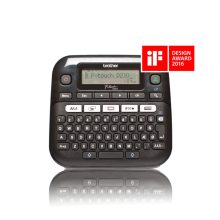 Brother PT-D210 impresora de etiquetas con transferencia térmica, resolución de 180 x 180 DPI, velocidad de 20 mm/s y teclado QWERTY. SKU: PTD210YJ1