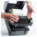 Brother TD-4520TN impresora de etiquetas térmica directa y de transferencia térmica, con resolución de 300 x 300 DPI, velocidad de 127 mm por segundo, conectividad alámbrica Ethernet. SKU: TD4520TNZ1