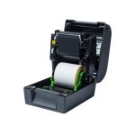 Imagen de la impresora de etiquetas Brother TD4650TNWB, que ofrece resolución de 203 x 203 DPI y velocidad de impresión de 203,2 mm/s. Cuenta con conexión Ethernet, Wifi y Bluetooth. SKU: TD4650TNWBZ1.