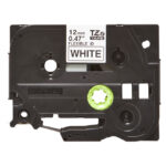 Cinta para impresora de etiquetas Brother TZE-FX231, color negro sobre blanco, SKU TZEFX231
