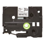 Imagen de la cinta Brother TZE-FX241 para impresora de etiquetas, color negro sobre blanco, SKU TZEFX241