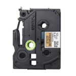 Brother TZE-PR831 cinta para impresora de etiquetas negra en el oro, ideal para impresiones claras y duraderas. SKU: TZEPR831