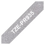 Brother TZE-PR935 cinta para impresora de etiquetas blanco sobre plata, compatible y duradera. SKU TZEPR935