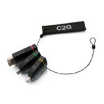 Cambiador de género para cable C2G con 3x HDMI, Mini DisplayPort y USB-C en color negro. SKU: 29878