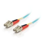 C2G 85549 Cable de fibra óptica InfiniBand de 1 metro con conectores LC de color turquesa