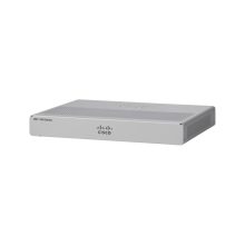 Imagen del router inalámbrico Cisco modelo C1101-4P, con conectividad Gigabit Ethernet en color gris. SKU: C1101-4P