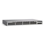 Imagen del Cisco Catalyst C9200 Switch gestionado L3 con puertos Gigabit Ethernet 10/100/1000, color gris. SKU: C9200-48P-E