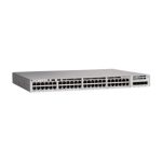 Imagen del Cisco Catalyst C9200 Switch gestionado L3 con puertos Gigabit Ethernet 10/100/1000, color gris. SKU: C9200-48P-E
