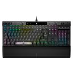 Teclado para juegos Corsair K70 MAX, conexión USB, layout en inglés de EE. UU., color negro, con iluminación RGB, SKU CH-910961G-NA
