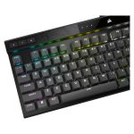 Teclado para juegos Corsair K70 MAX, conexión USB, layout en inglés de EE. UU., color negro, con iluminación RGB, SKU CH-910961G-NA