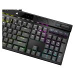 Teclado para juegos Corsair K70 MAX, conexión USB, layout en inglés de EE. UU., color negro, con iluminación RGB, SKU CH-910961G-NA