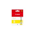 Imagen del cartucho de tinta amarillo Canon, modelo original 0623B001, adecuado para impresiones de alta calidad.