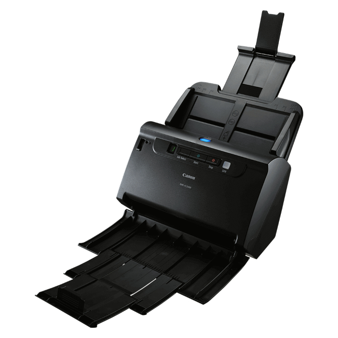 Canon imageFORMULA DR-C230 Escáner A4 600 x 600 DPI Negro Vista frontal del escáner Canon imageFORMULA DR-C230, modelo A4 con resolución de 600 x 600 DPI, color negro, SKU 2646C003
