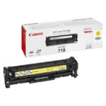 Canon CRG-718 Y cartucho de tóner original en color amarillo, SKU 2659B002, ideal para impresiones de alta calidad