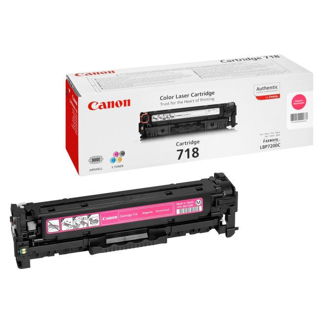Canon Cartucho de Tóner Magenta CRG-718 M 1 Pieza Original Canon CRG-718 M cartucho de tóner magenta, 1 pieza original, SKU 2660B002.