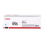 Imagen del Canon 055 cartucho de tóner color cian original, SKU 3015C002, ideal para impresoras Canon.