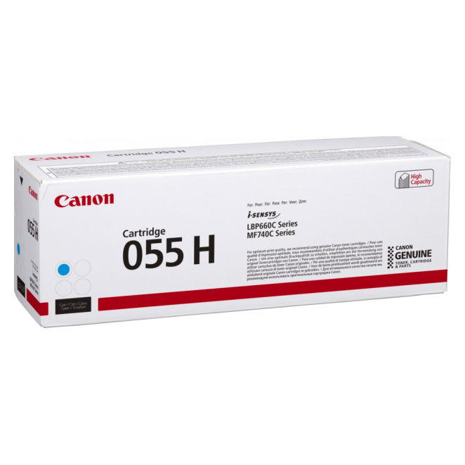 Canon 055H cartucho de tóner 1 pieza(s) Original Cian 1 Canon 055H cartucho de tóner original cian